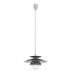 Lámpara colgante Nadija de Lindby, gris, 43 cm, regulable en altura, E27