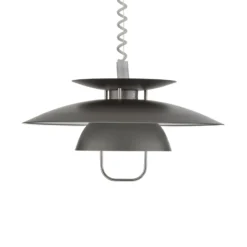 Lámpara colgante Nadija de Lindby, gris, 43 cm, regulable en altura, E27
