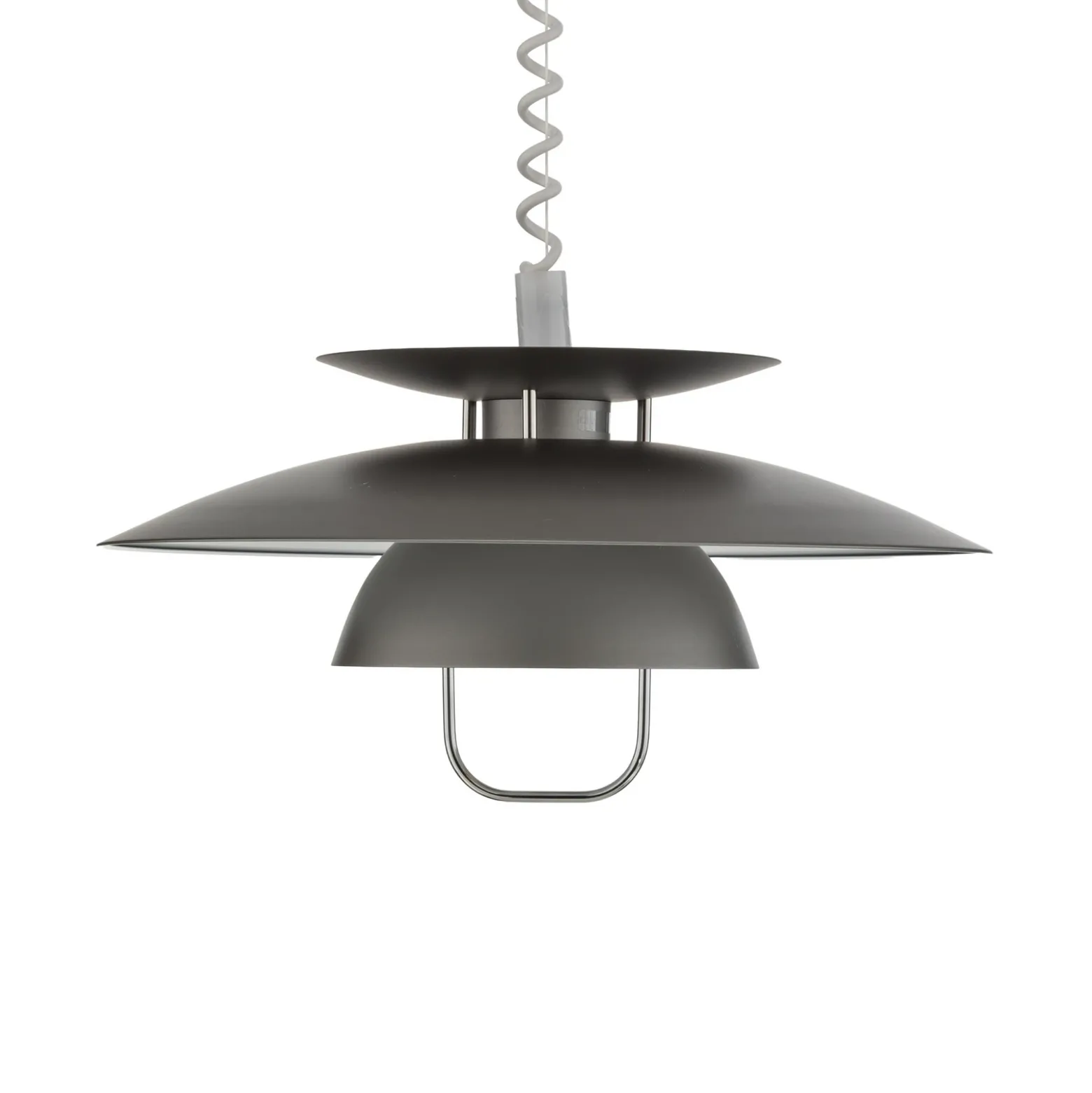 Lámpara colgante Nadija de Lindby, gris, 43 cm, regulable en altura, E27
