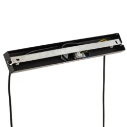 Lámpara colgante Nanu de metal negro con 2 luces