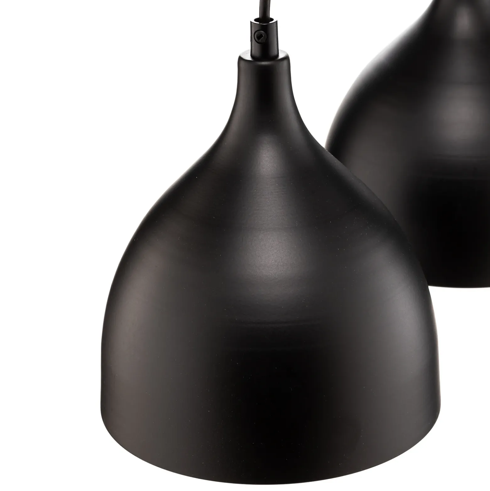 Lámpara colgante Nanu, negro, acero inoxidable, 3 luces