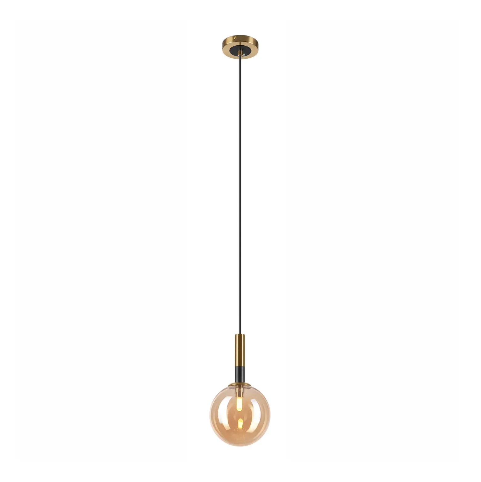 Lámpara colgante Natalia, 1 luz, cristal, dorado