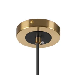Lámpara colgante Natalia, 1 luz, cristal, dorado