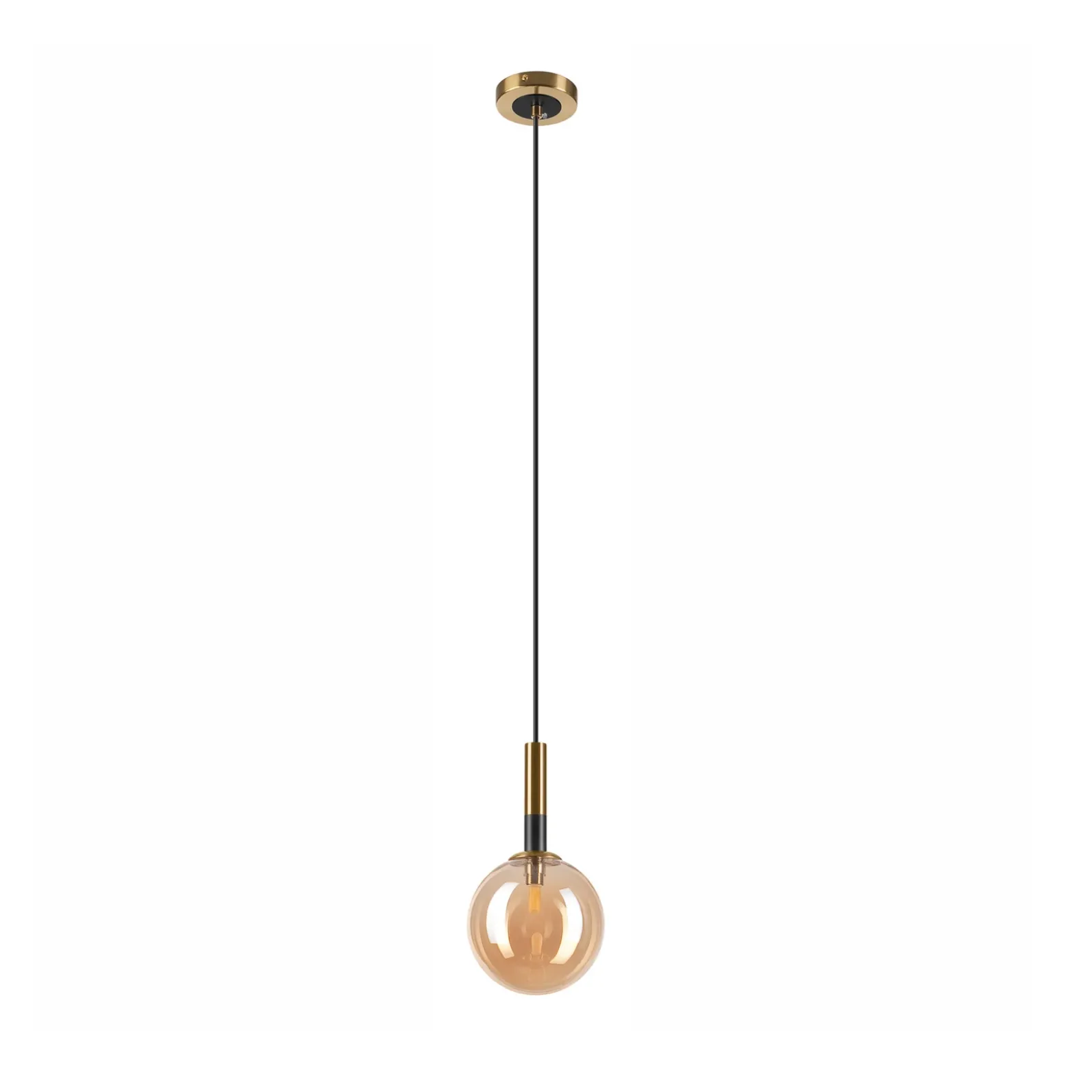 Lámpara colgante Natalia, 1 luz, cristal, dorado