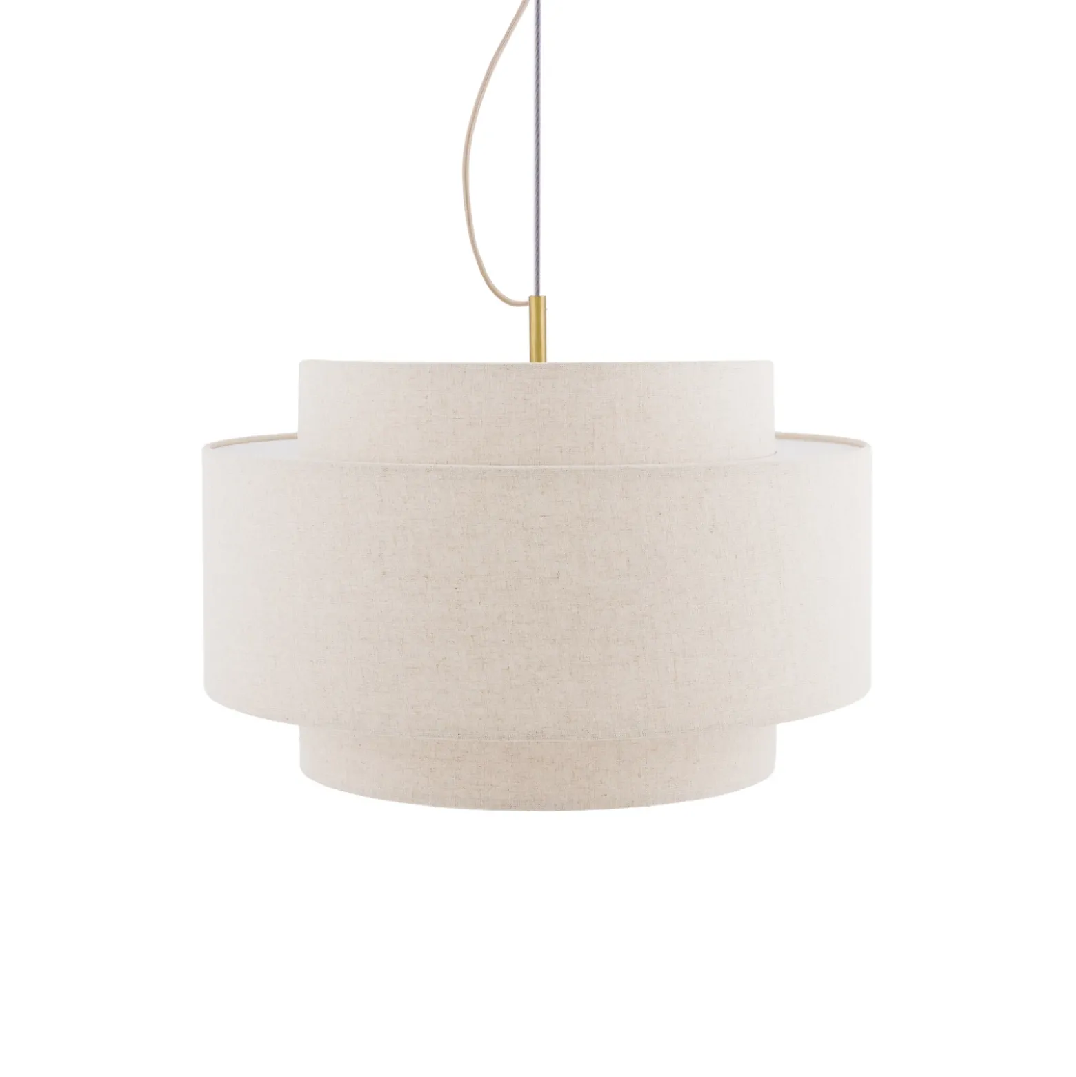Lámpara colgante Noah Bouclé de Globen Lighting, Ø 50 cm, beige