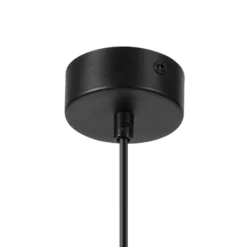 Lámpara colgante Nolan, Ø 11 cm, negro/roble, metal/madera