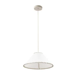 Lámpara colgante Nola Whitt, blanca, de papel, Ø 39 cm, E27