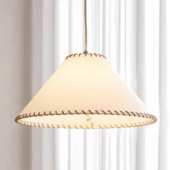 Lámpara colgante Nola Whitt, blanca, de papel, Ø 39 cm, E27