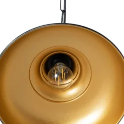 Lámpara colgante Nota, negra, Ø 31 cm, metal, E27