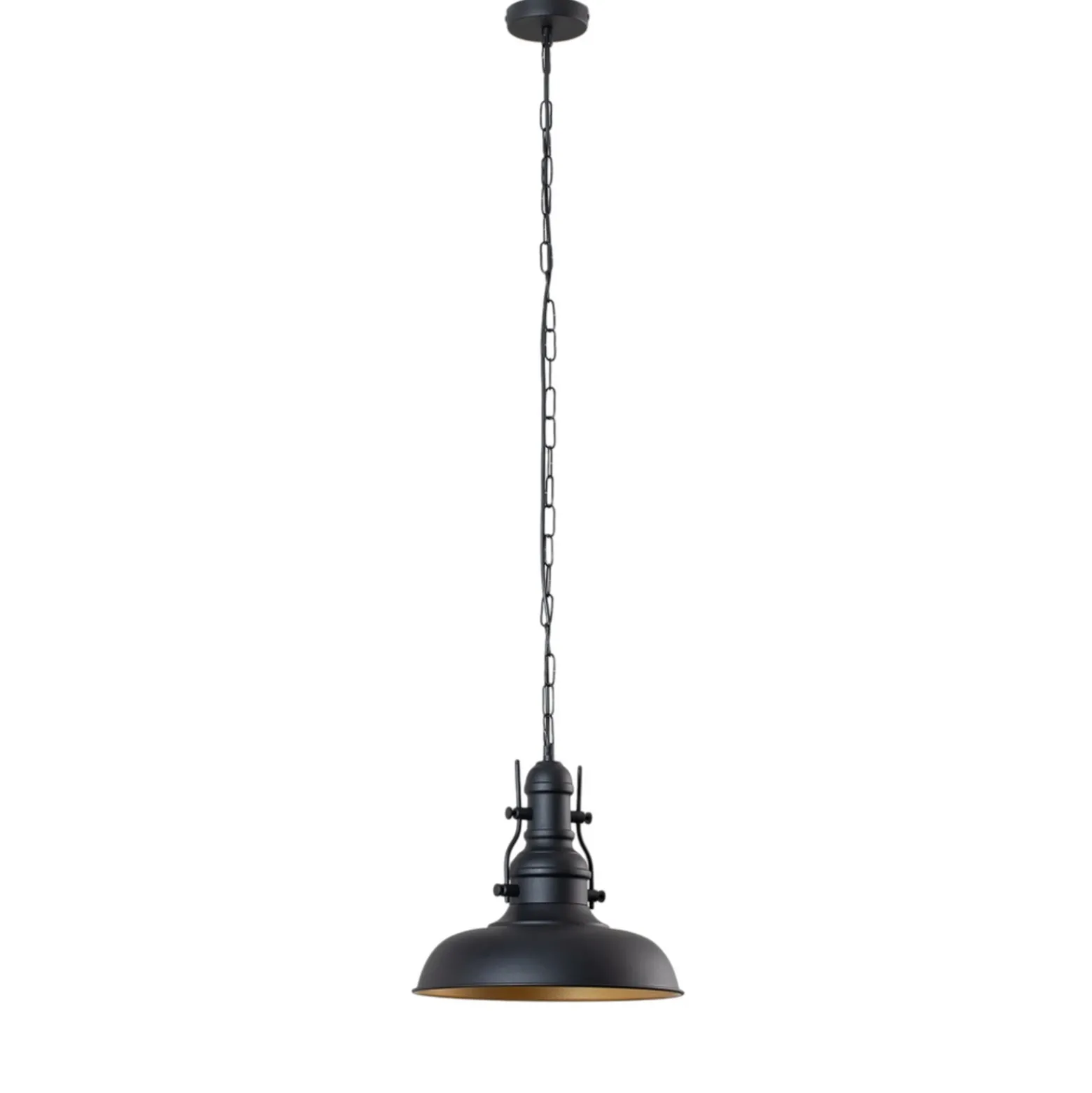 Lámpara colgante Nota, negra, Ø 31 cm, metal, E27