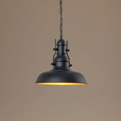 Lámpara colgante Nota, negra, Ø 31 cm, metal, E27