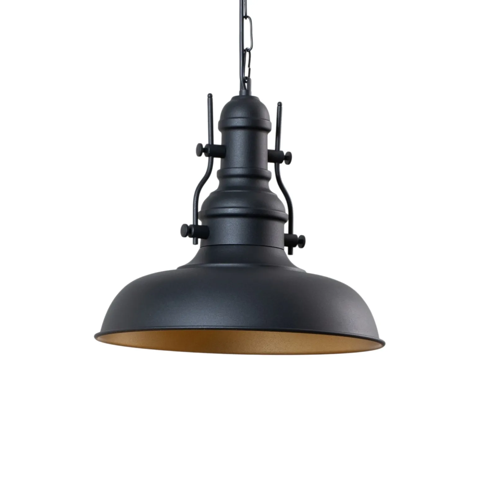 Lámpara colgante Nota, negra, Ø 31 cm, metal, E27