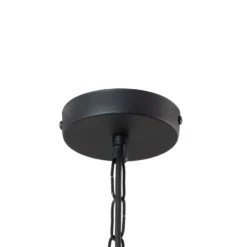 Lámpara colgante Nota, negra, Ø 31 cm, metal, E27