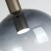 Lámpara colgante Ombre, forma esférica, gris ahumado/blanco, Ø 30 cm, cristal