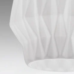 Lámpara colgante Origami de cristal, blanca
