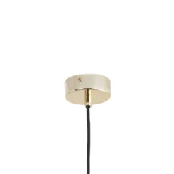 Lámpara colgante Orino, negro/dorado, metal, GU10