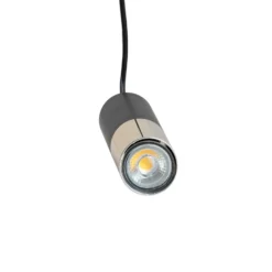 Lámpara colgante Orino, negro/dorado, metal, GU10