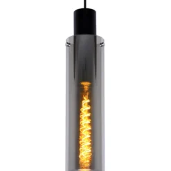 Lámpara colgante Orlando, gris humo, 3 luces