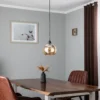 Lámpara colgante Oro 020 1 luz cristal Ø20cm