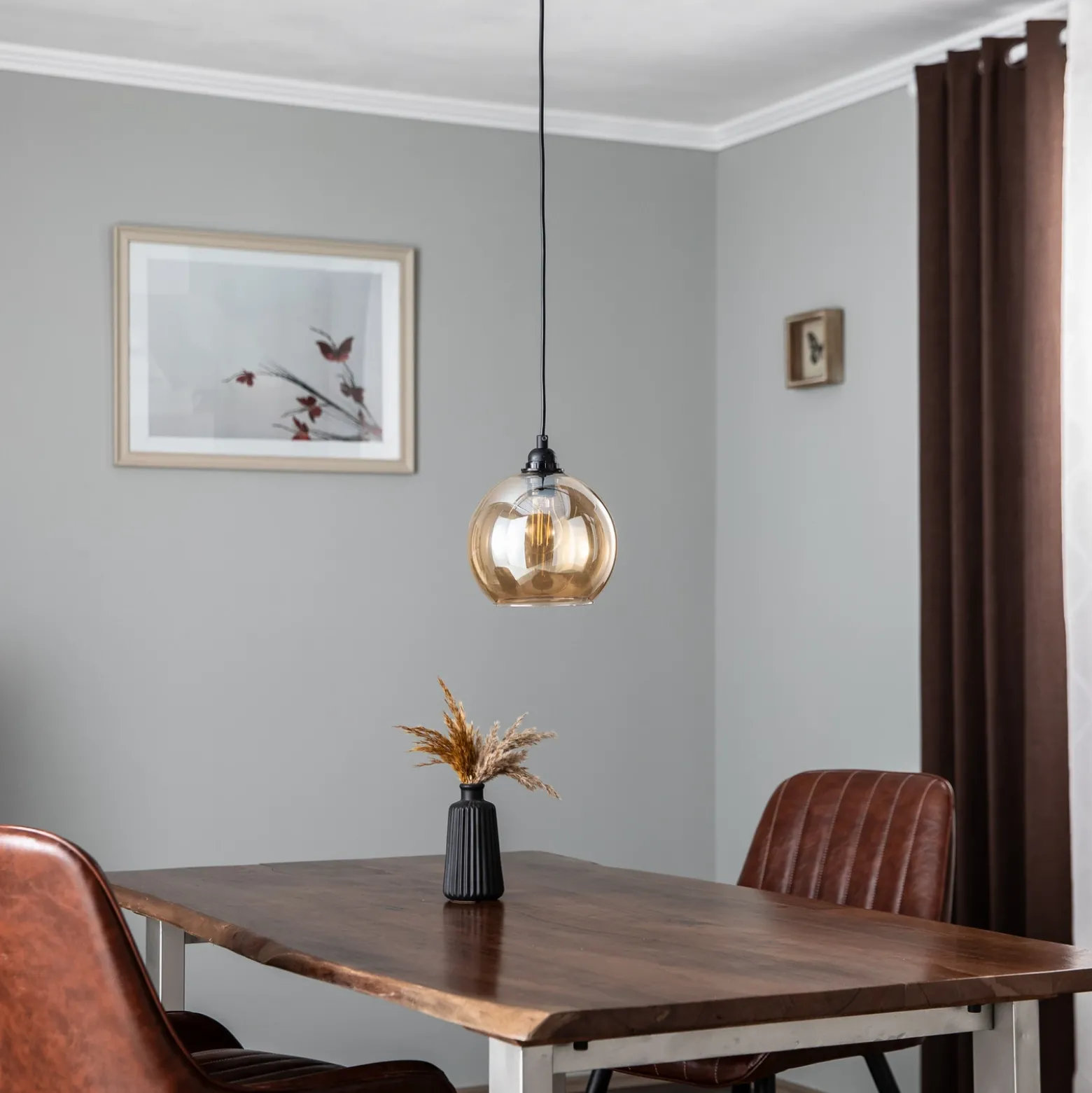 Lámpara colgante Oro 020 1 luz cristal Ø20cm