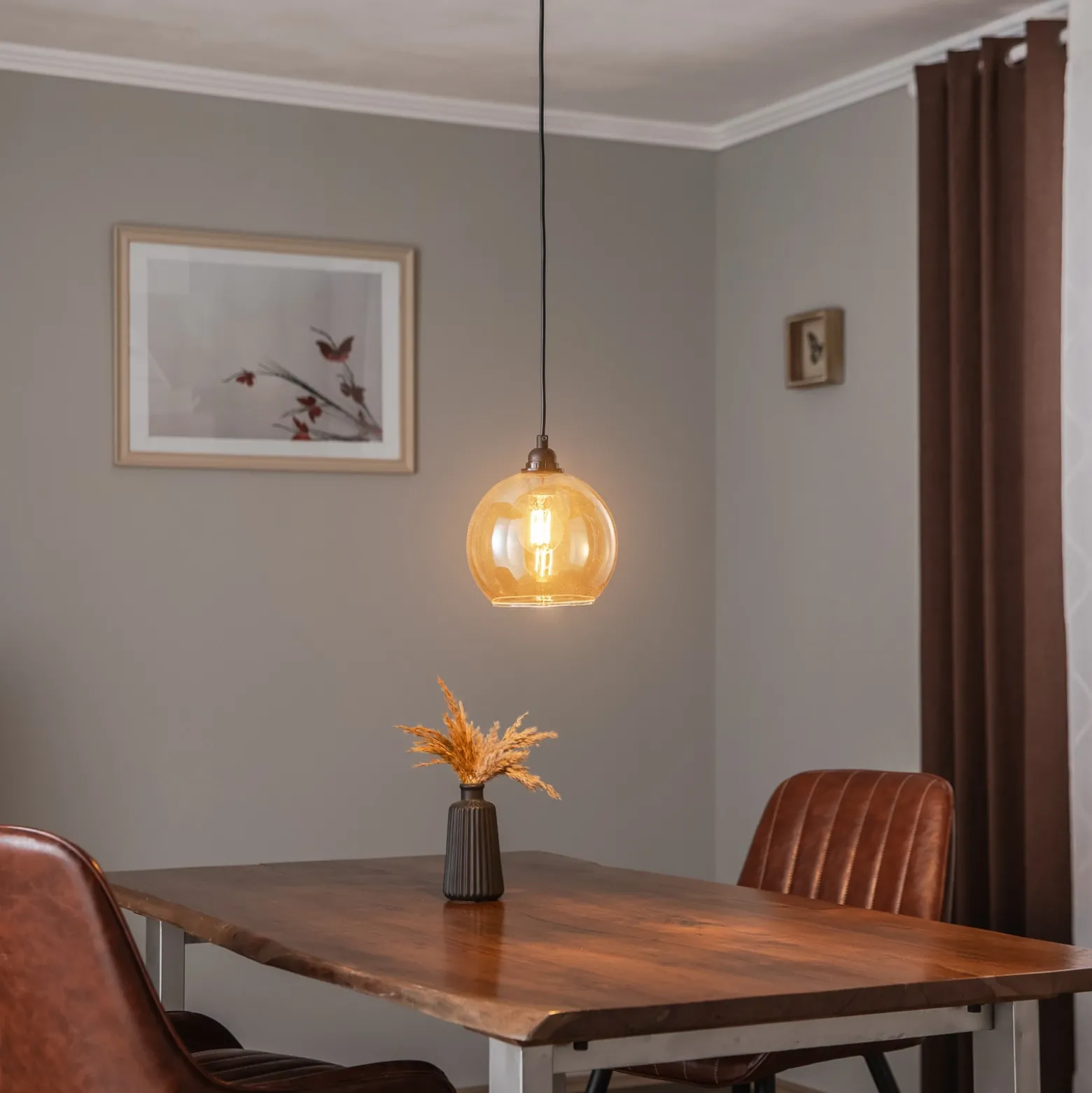 Lámpara colgante Oro 020 1 luz cristal Ø20cm