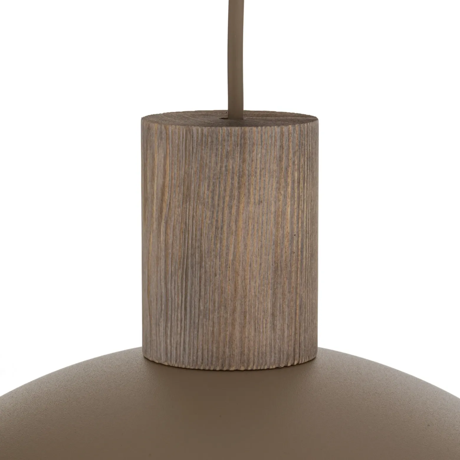 Lámpara colgante Oslo, color arena, metal, Ø 34 cm, E27