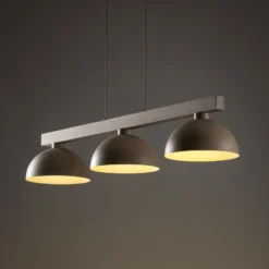 Lámpara colgante Oslo, color arena, 3 luces, 118 cm de largo, E27