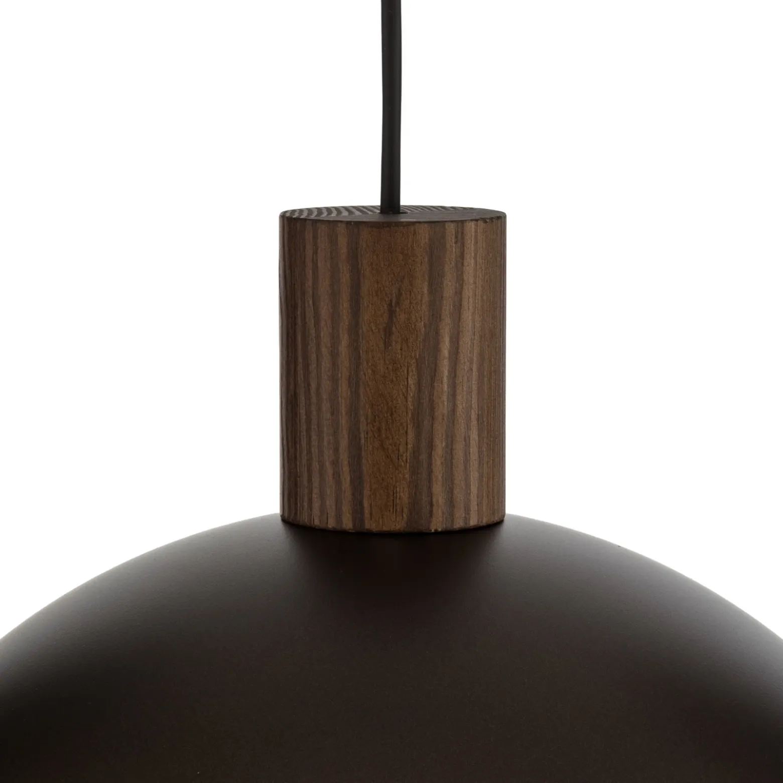 Lámpara colgante Oslo, marrón, metal, Ø 34 cm, E27