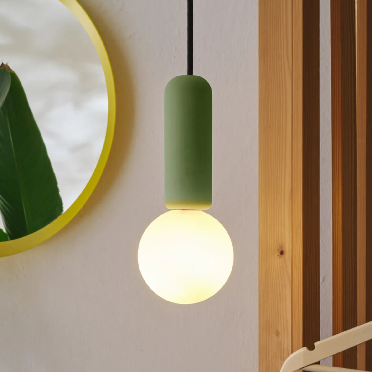 Lámpara colgante OSRAM Decor Concrete Mic, verde, hormigón, G9