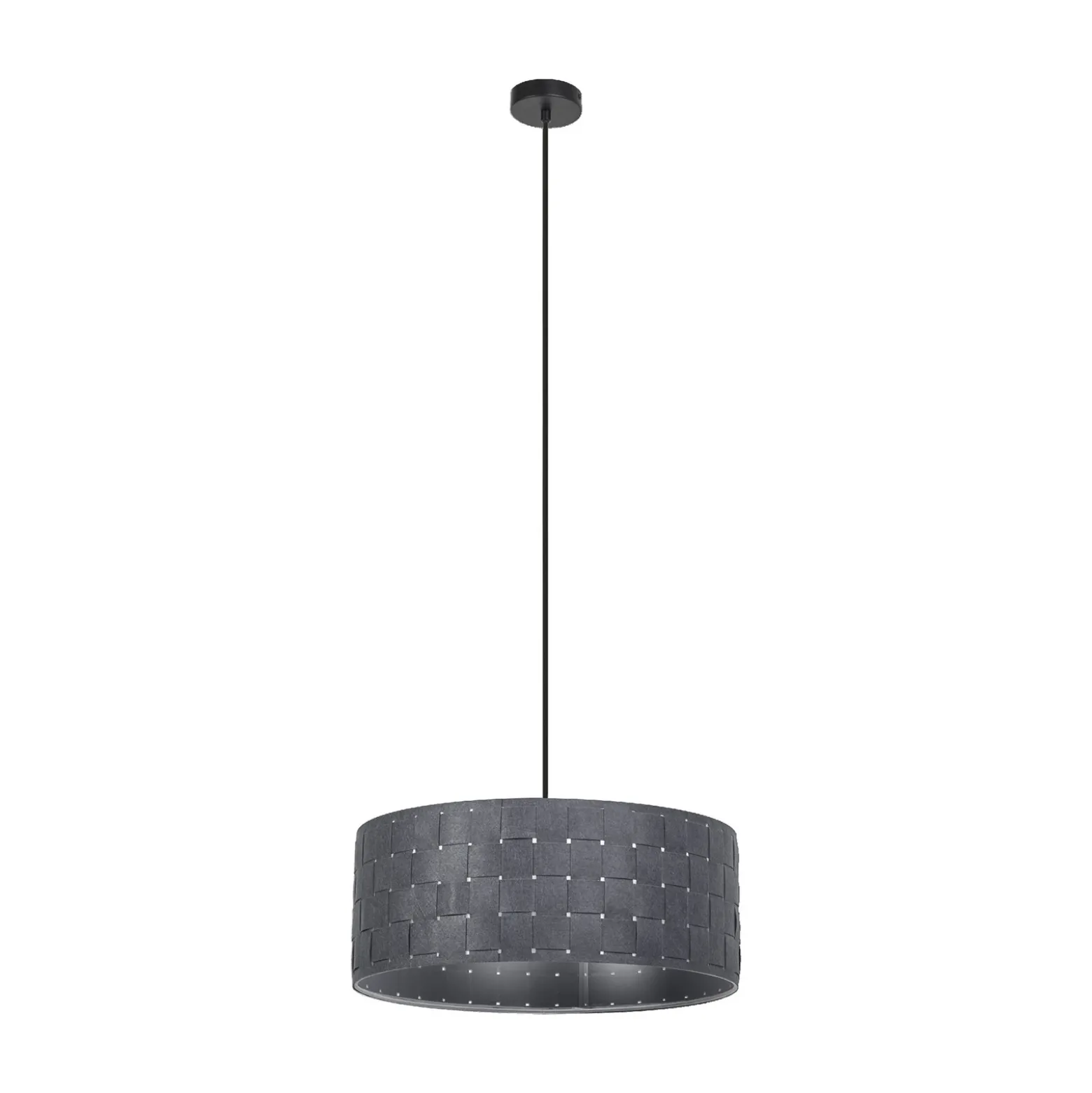 Lámpara colgante OSRAM Decor Felt Weaving, Ø 48 cm, gris, fieltro E27