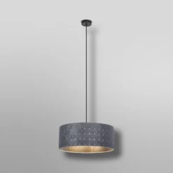 Lámpara colgante OSRAM Decor Felt Weaving, Ø 48 cm, gris, fieltro E27