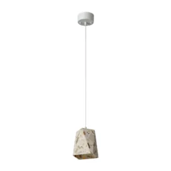 Lámpara colgante OSRAM Decor Gleam Box, terrazo, beige, E27