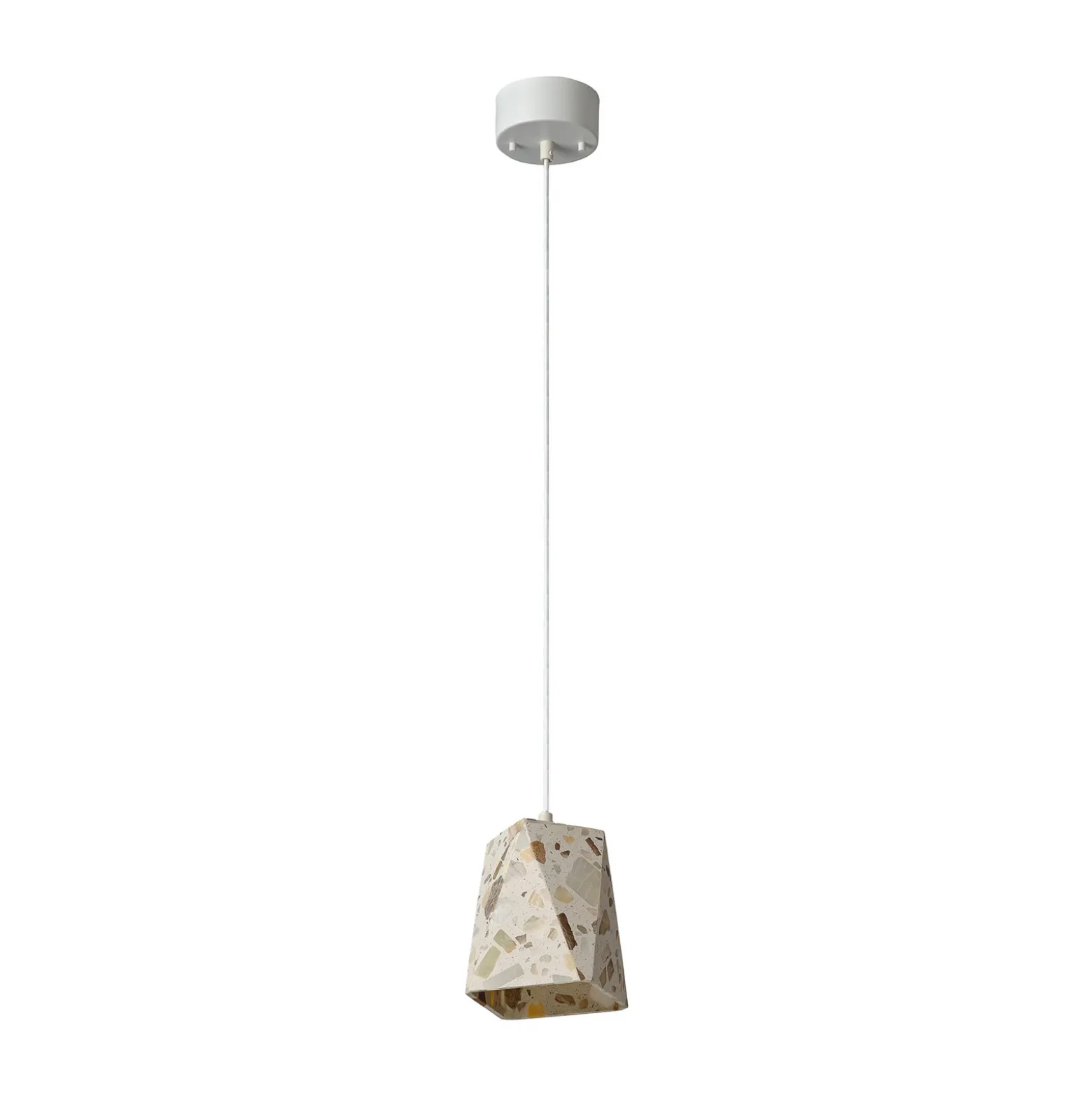 Lámpara colgante OSRAM Decor Gleam Box, terrazo, beige, E27