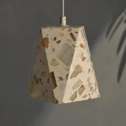 Lámpara colgante OSRAM Decor Gleam Box, terrazo, beige, E27