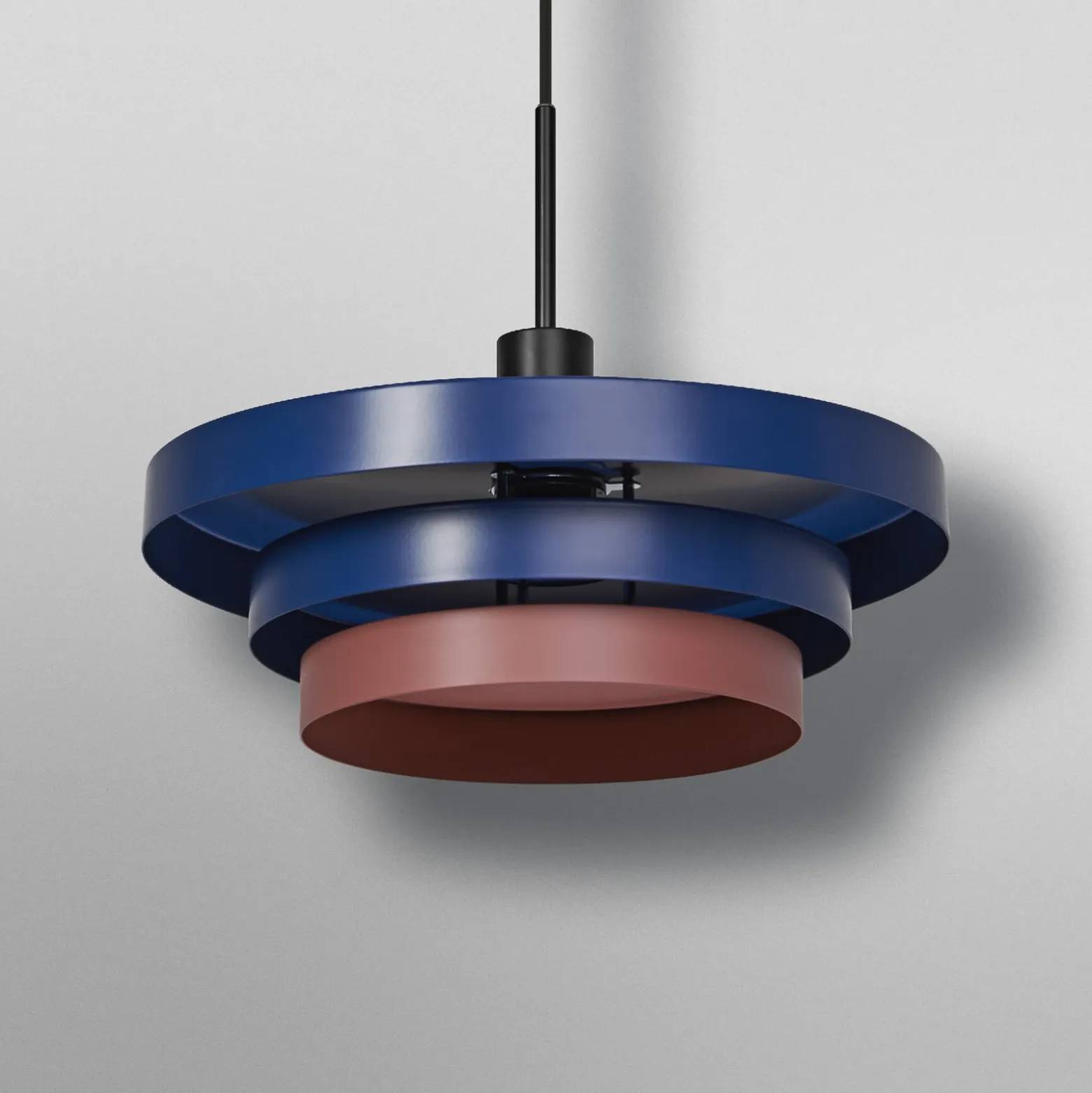 Lámpara colgante OSRAM Decor Layers, azul/rosa, acero, E27