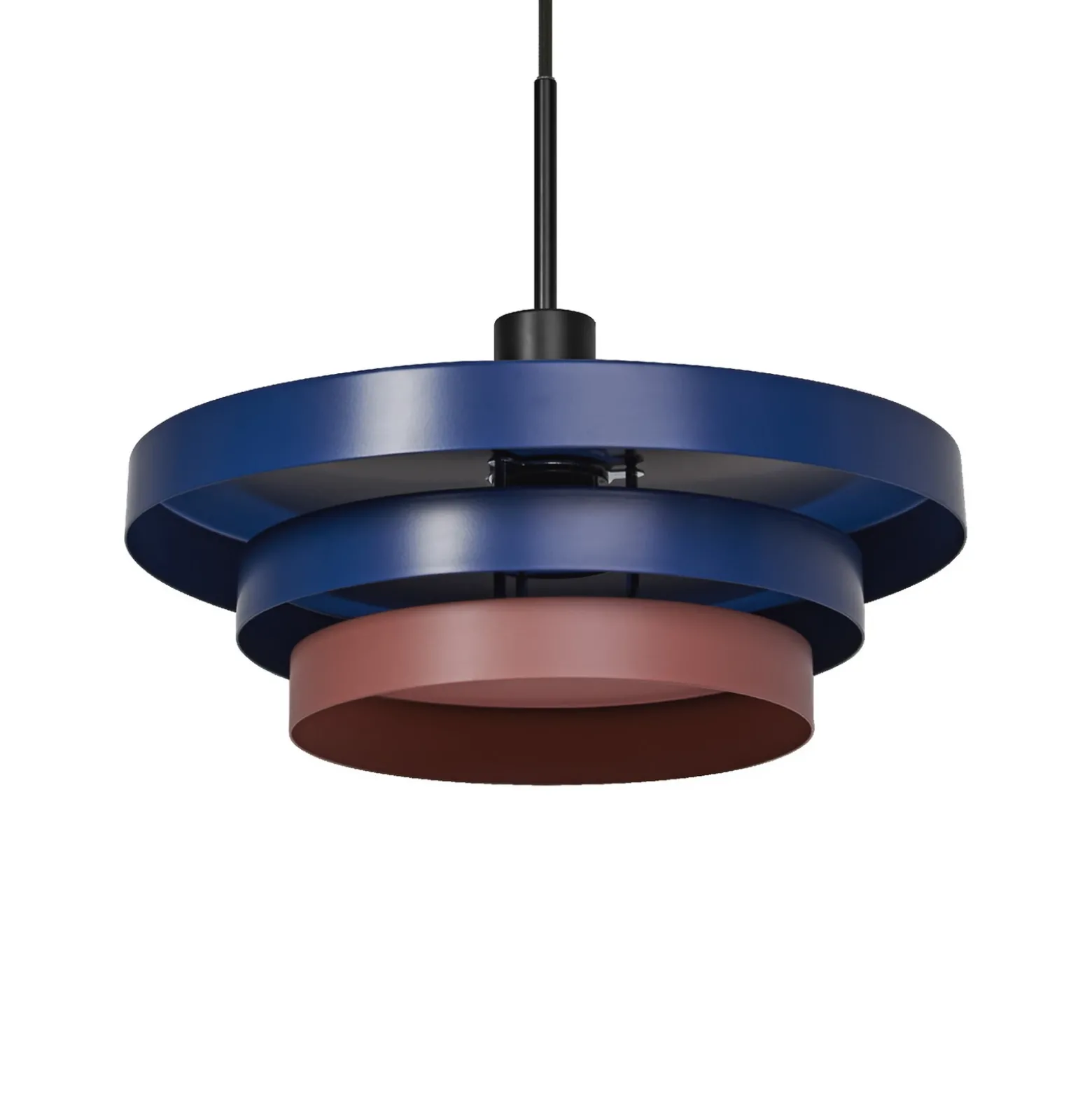Lámpara colgante OSRAM Decor Layers, azul/rosa, acero, E27