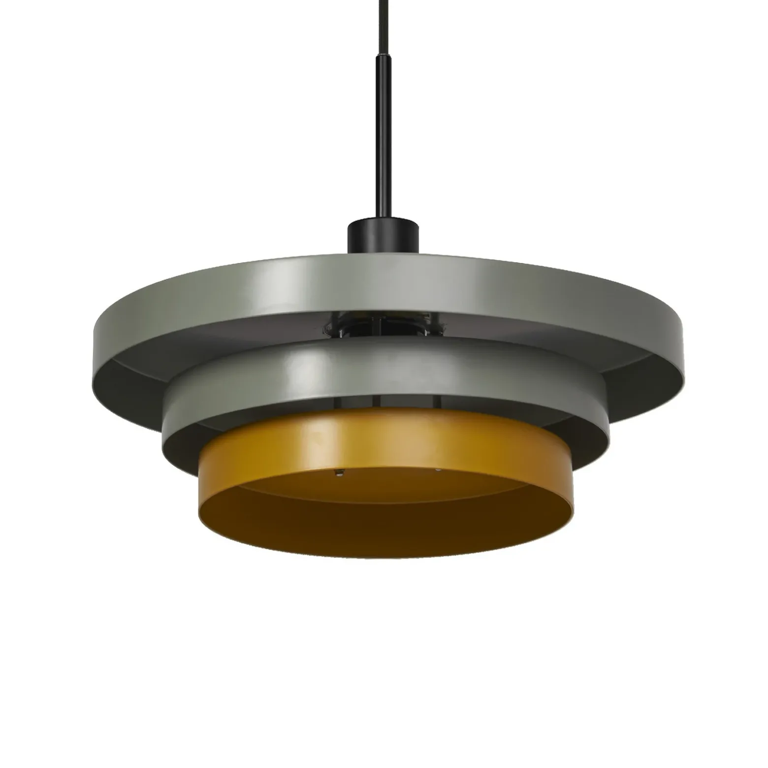 Lámpara colgante OSRAM Decor Layers, verde/amarillo, acero, E27