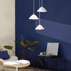 Lámpara colgante OSRAM Decor Lotus Leaf, 3 luces, blanca, de papel, E14