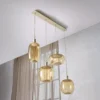 Lámpara colgante OSRAM Decor Needle Linear beige, acero, 4 luces E27