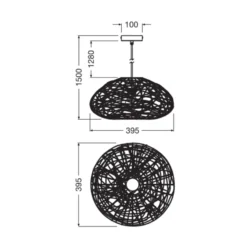 Lámpara colgante OSRAM Decor Paper Drop, 1 luz, beige, E27