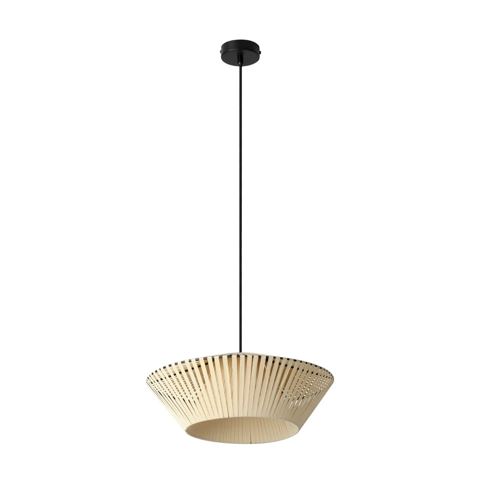 Lámpara colgante OSRAM Decor Stripes Ø 40,5 cm, beige, textil, E27