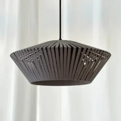 Lámpara colgante OSRAM Decor Stripes Ø 40,5 cm, gris, textil, E27