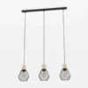 Lámpara colgante Palmorla, alargado, 3 luces
