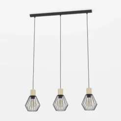 Lámpara colgante Palmorla, alargado, 3 luces