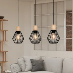 Lámpara colgante Palmorla, alargado, 3 luces