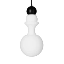 Lámpara colgante Paris 1920, altura 43 cm, cristal, blanco