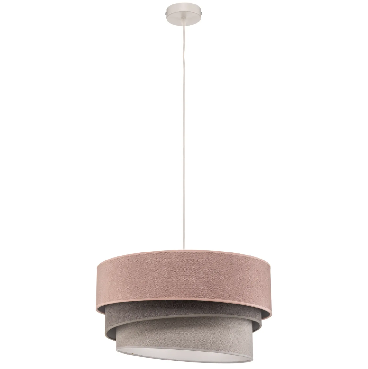 Lámpara colgante Pastell Trio rosa/gris/gris claro