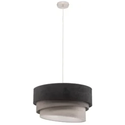 Lámpara colgante Pastell Trio gris oscuro/gris/gris claro