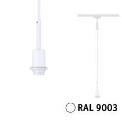 Lámpara colgante Paulmann URail DecoSystems, blanco señal, metal