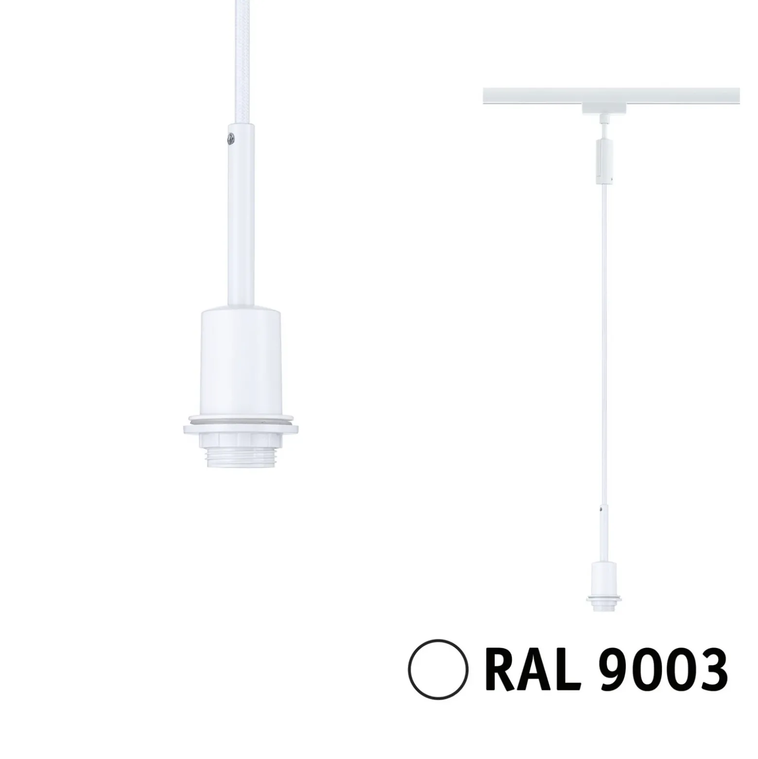 Lámpara colgante Paulmann URail DecoSystems, blanco señal, metal
